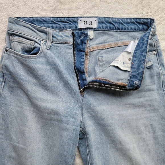 PAIGE Light Blue Flare & Wide Leg Jeans - Picture 6 of 14